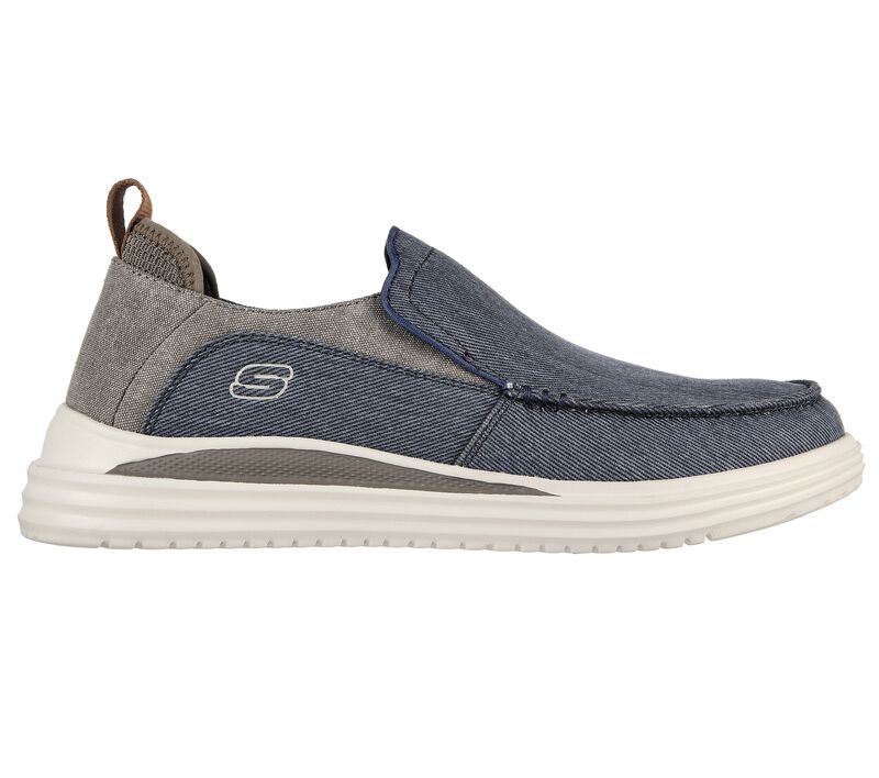 Pánské Ležérní Tenisky Skechers Proven - Evers Tmavě Blankyt Hnědé | CZ.204472 NVBR